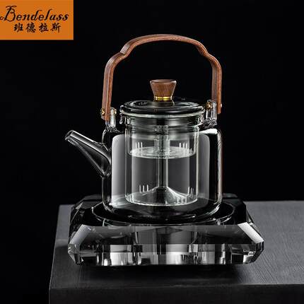 高端水晶电陶炉玻璃煮茶壶2024新款泡茶专用煮茶器高档家用蒸茶壶