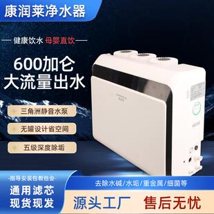 家用五级反渗透净水器直饮纯水机600G大流量无罐RO净水机去除水垢