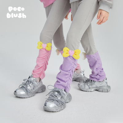 pocoblush蝴蝶堆堆袜绒感打底裤