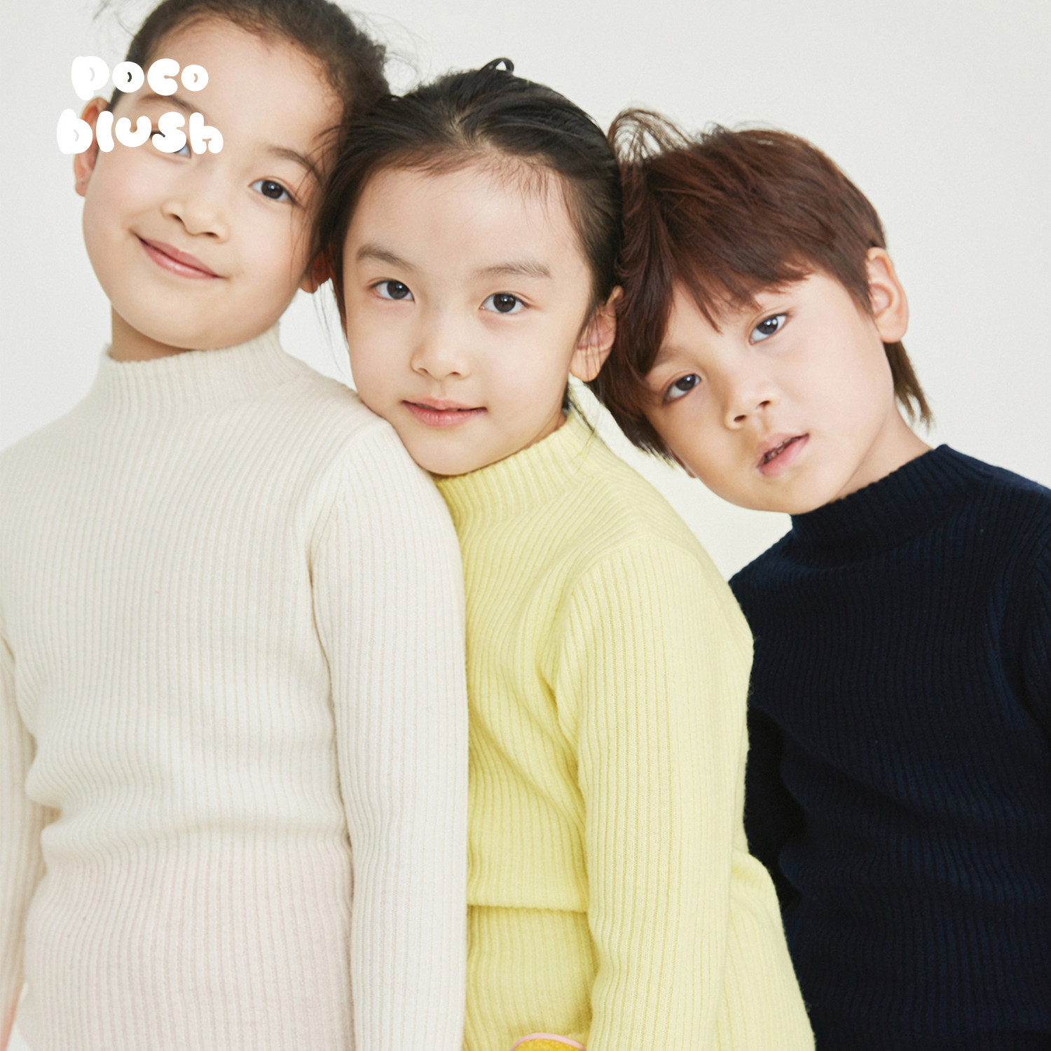 pocoblush儿童纯羊毛针织打底衫