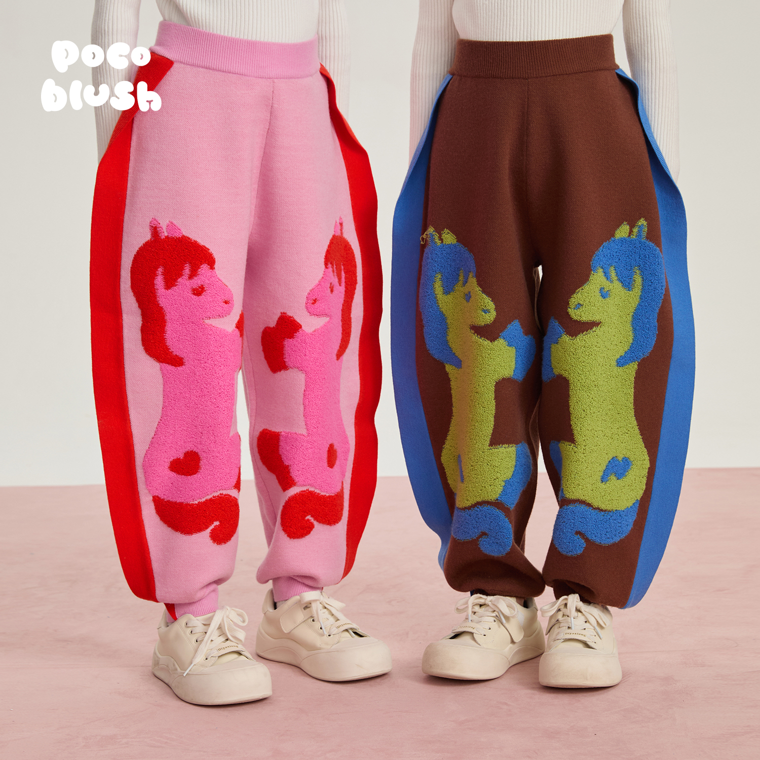 【爱心小马】新中式毛织裤拜年服