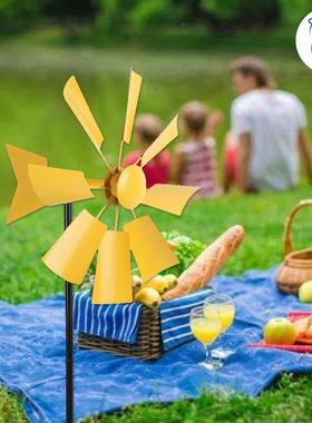 跨境田园铁艺旋转风车插件多个颜色花园园艺庭院装饰厂家直销