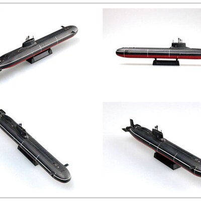 小号手87019军模塑料拼装模型舰船航模1:700俄罗斯海军台风级潜艇
