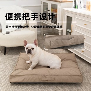 通用柔软不粘毛狗窝可拆洗猫咪窝中小型犬睡觉用宠物用品床垫 四季