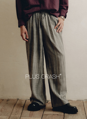 PLUS CRASH宽松百搭夏季莱赛尔亚麻休闲雅痞老钱风松弛感男装