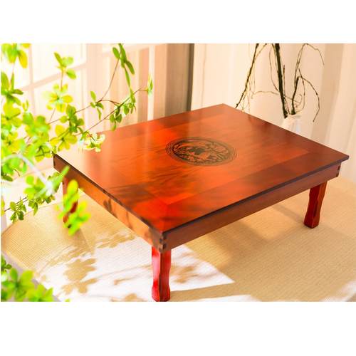 韩式炕桌朝鲜民族饭桌餐桌折叠桌方桌榻榻米懒人桌韩国飘窗印花