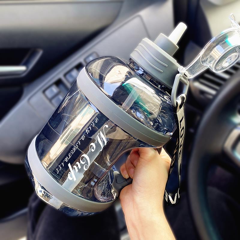 防烫手柄大容量吨桶吨水壶户外运动水杯便携防摔太空杯耐高温塑料