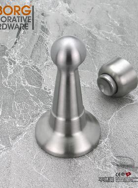 【域堡】 重型进口强磁实木门吸门吸304不锈钢门吸门碰RS-08B