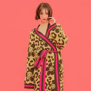 wigglewiggle睡袍女秋冬亲肤浴袍睡衣套装加长加厚款冬天浴衣联名