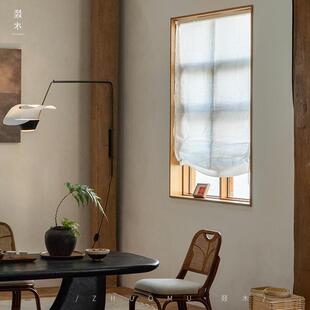 叕木|天然纯亚麻法式罗马帘侘寂风客厅卧室遮光定制窗帘卷帘