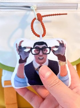 尚博勒搞怪抽象胖猫毛绒钥匙扣玩偶挂件抽象语音挂件搞怪搞怪公仔