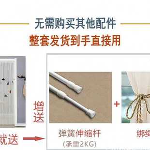 装 防蚊纱门帘纱窗纱网蚊帐卧室家用夏季 饰隔断帘档免打孔可