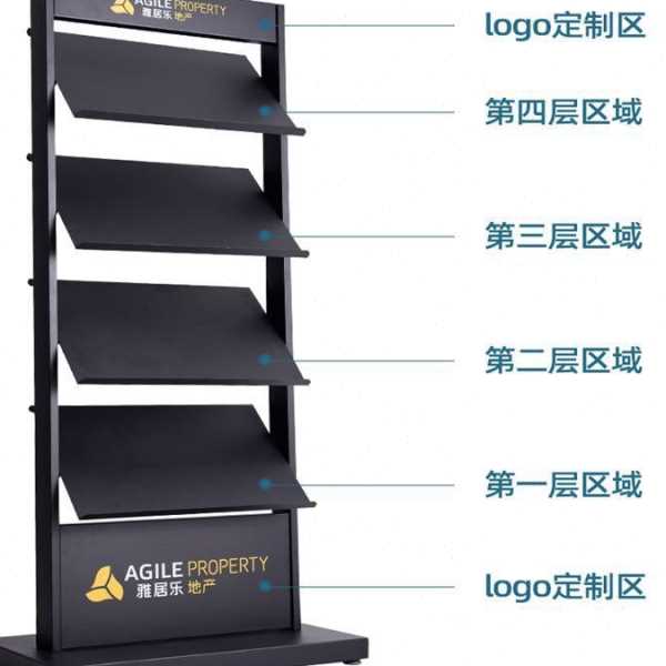 资料架落地式售楼处宣传册展示架物业户型图宣传置物架广告牌