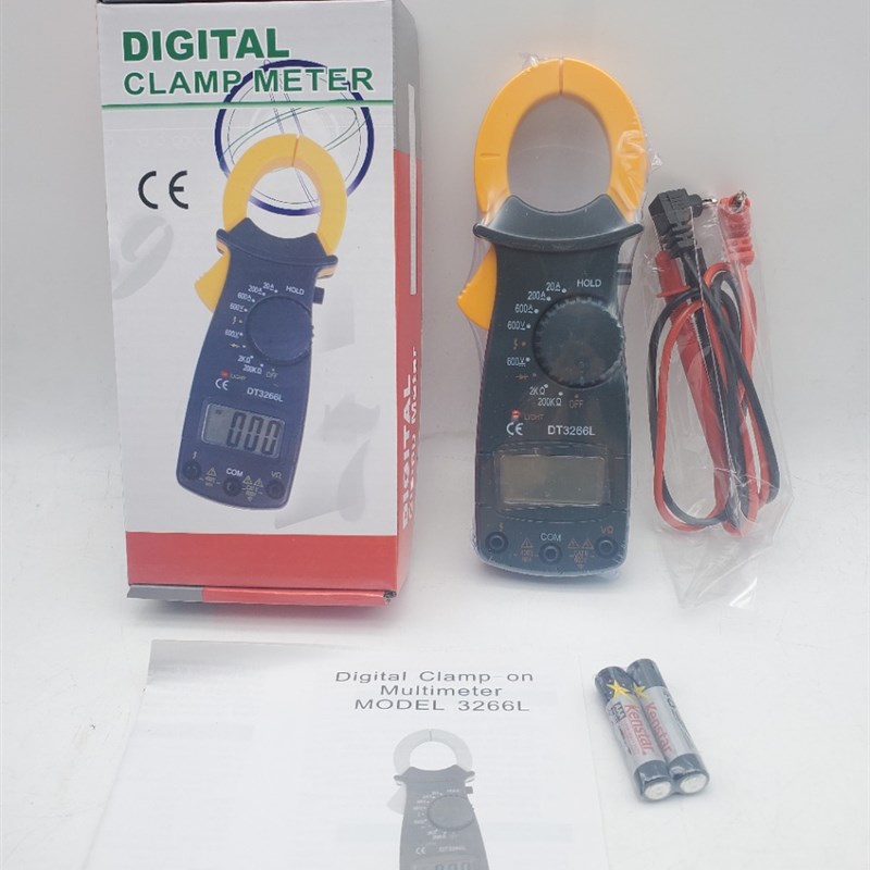 钳形电流表DT3266L钳型万用表VC3266L数显钳形表钳表火线电阻