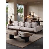 黑胡桃木实木沙发新中式 客厅现代简约宋氏美学家用大坐深直排沙发