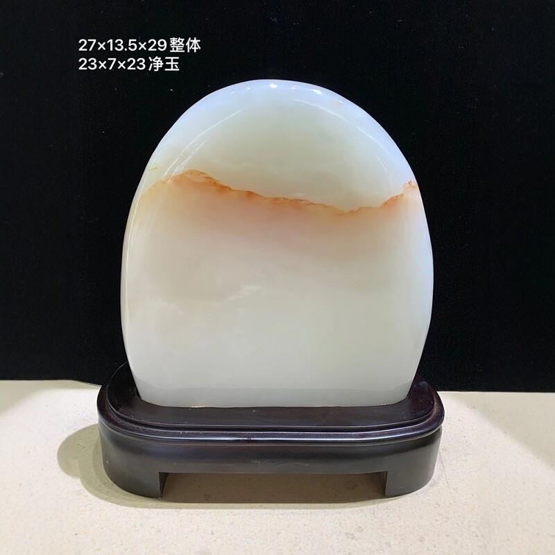 天然红花冰玉石原石泰山石敢当摆件家居靠山石公司办公室工艺礼品