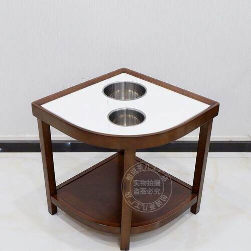 棋牌室专用茶几茶水架麻将馆实木边几麻将桌茶楼茶台茶馆小边几