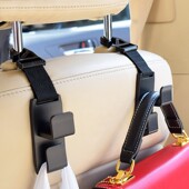 车载挂钩多功能汽车座椅背后排置物架车内收纳用品车上双挂钩加长