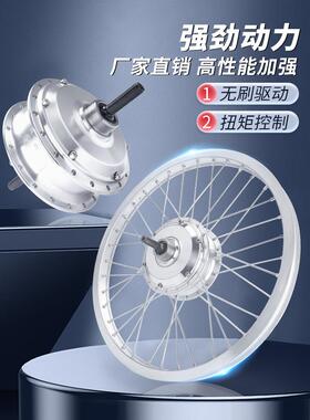 电动自行车20英寸24英寸36V48V350W后驱动制动辅助自行车电机高速