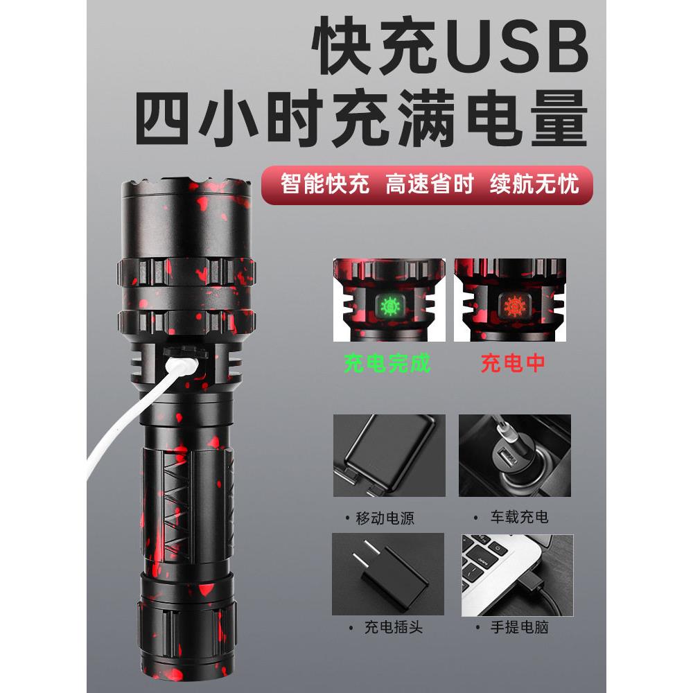 天火SF-420战术版强光防水小手电筒G3四核L8灯芯定焦变焦充电P90