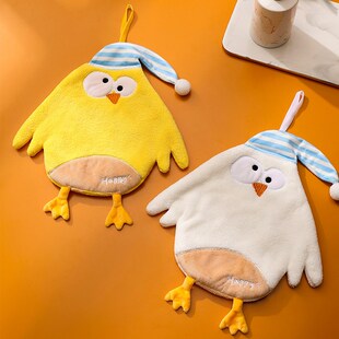 儿童珊瑚绒 D.Gin.擦手巾睡帽小鸡爱挂式 粒点 JOJO