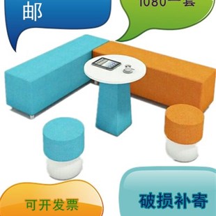 简约办公室可拆洗会客沙发茶几公司酒店前台大厅等候休息桌椅组合