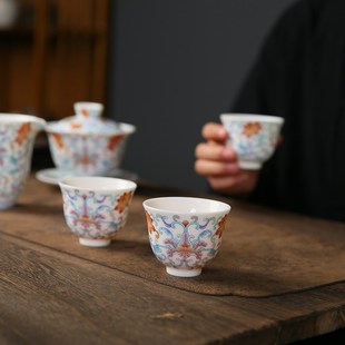 家用陶瓷个人专用茶杯主人杯单杯泡茶客人杯子品茗杯功夫茶具 中式