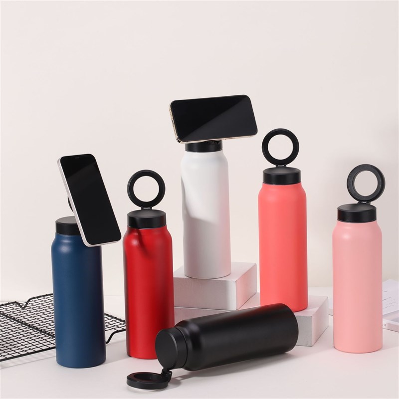 磁吸保温杯Magsafe运动水壶手机支架追剧拍照保冷杯子健身办公旅
