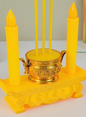 厂家lncense跨境货源泰国led电子香炉供灯烛台蜡烛bumer electric