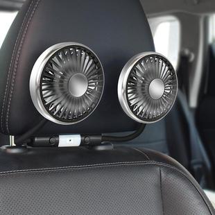 车载风扇12v大货车24v伏USB接口小汽车后排强风静音双头电风扇