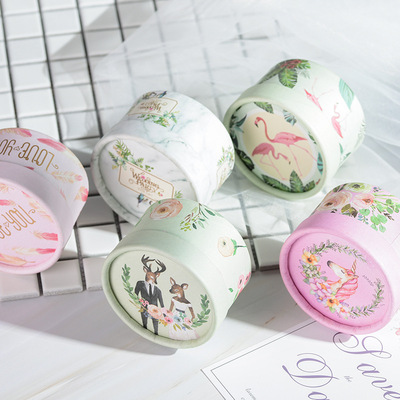 新款圆形小礼盒空盒伴手喜糖盒子婚礼糖果纸盒中式婚宴费列罗2颗