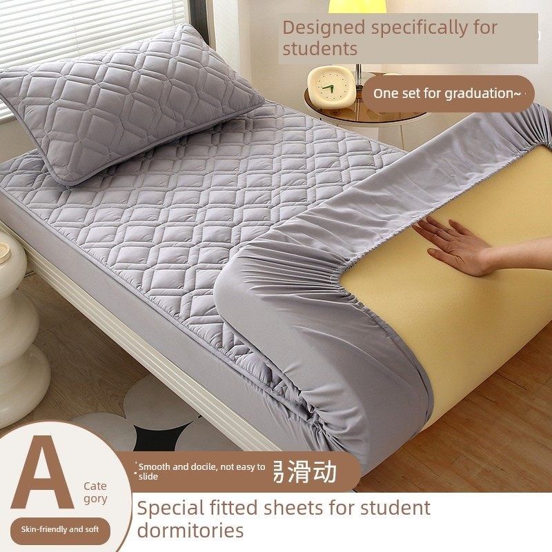 宿舍专用纯绗缝床学生床单90X200床垫套床垫套加厚防滑床床单床罩,床上用品,床笠,淘宝优惠券,粉丝福利购,淘宝优惠卷