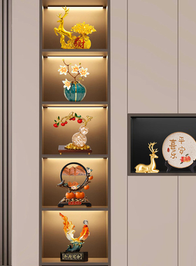 轻奢高档酒柜装i饰品摆件玄关客厅桌面电视柜简约现代新房布置摆