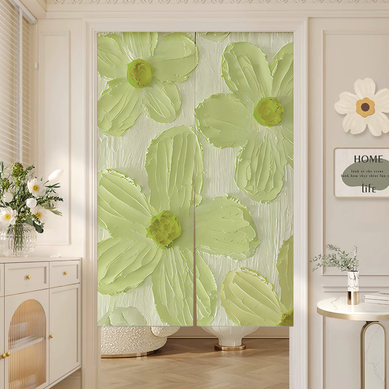 多巴胺门帘隔断窗家用免打孔帘子卧室房I间厨房遮挡帘隔断布艺挂