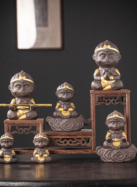 创意禅意斗战胜佛孙悟空齐天大圣猴子生肖猴桌面茶桌茶Z桌茶宠摆