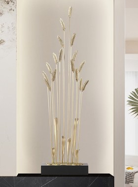 麦穗丰收大麦摆件客厅入户玄关壁龛旺宅乔迁新P居送礼轻奢高档礼