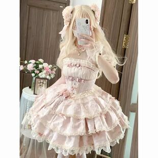 银月原创芭蕾礼遇lolita洋装芭蕾风Doll感吊带日常连衣裙洛丽塔服
