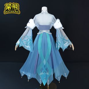 某熊王者荣耀露娜霜月吟cos服装二次元露娜cosplay服装全套套装