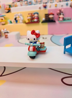 Hellokitty三轮车（双磁吸） DIY手办摆件桌面装饰品PU公仔萌粒周