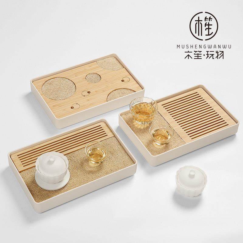 木笙玩物功夫茶盘小型家用高档蓄水式干炮台茶桌接水托盘移动茶台,餐饮具,茶盘,淘宝优惠券,粉丝福利购,淘宝优惠卷