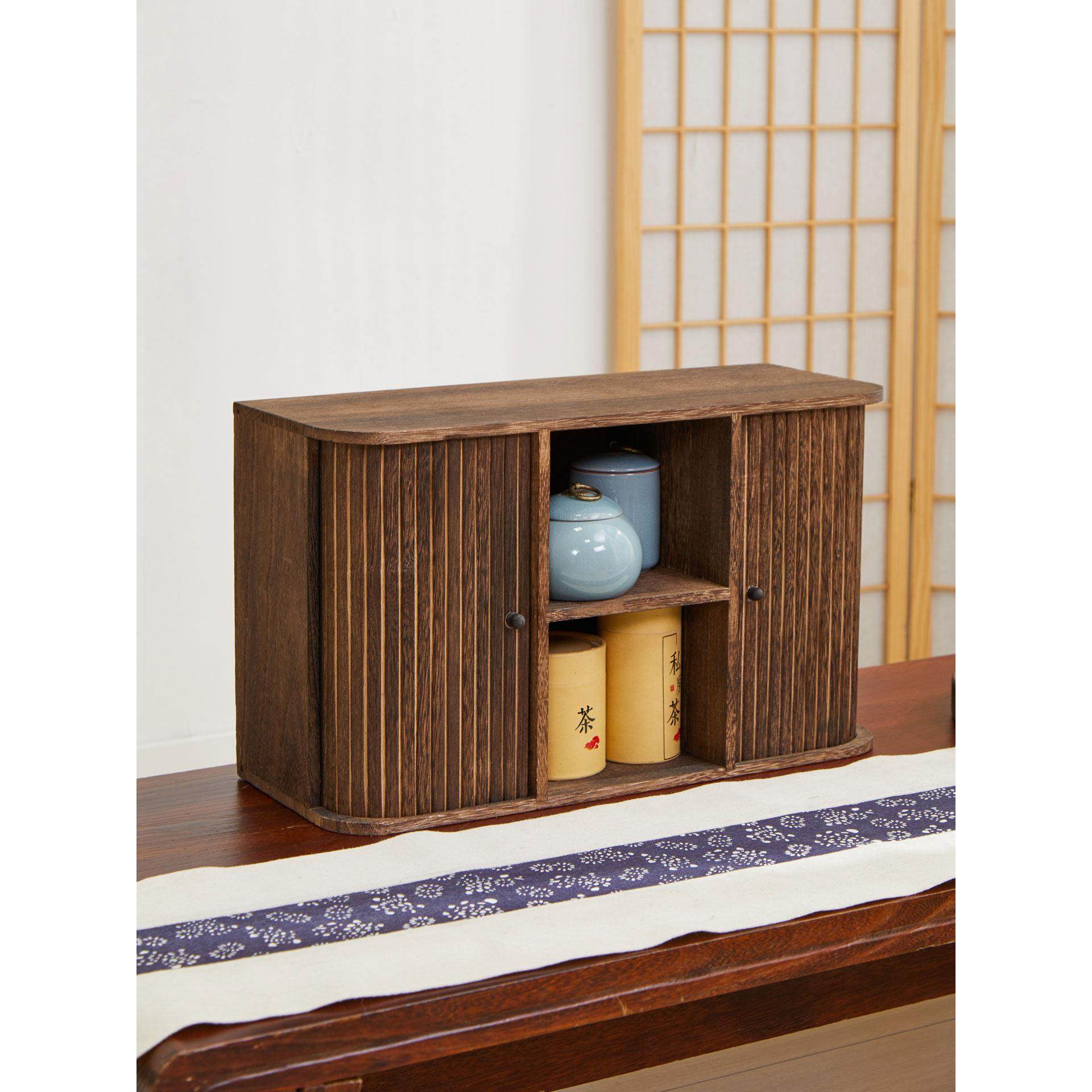 实木茶杯收纳架茶具收纳柜防尘卷帘门桌面收纳盒茶壶置物架多宝阁,餐饮具,茶道/零配,淘宝优惠券,粉丝福利购,淘宝优惠卷