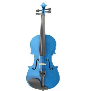椴木压板学生琴 夹板蓝色小提琴 多色可选
