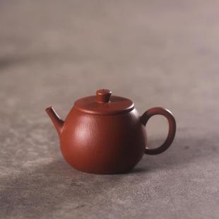 零添加原砂小煤窑紫泥纯手工紫泥壶120Cc推孔素描茶壶黄昏古井柱