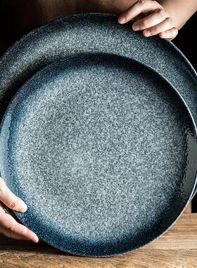 大尺寸浅盘陶瓷覆古日式餐具商用大号创意后厨备盘子海鲜盘西餐盘