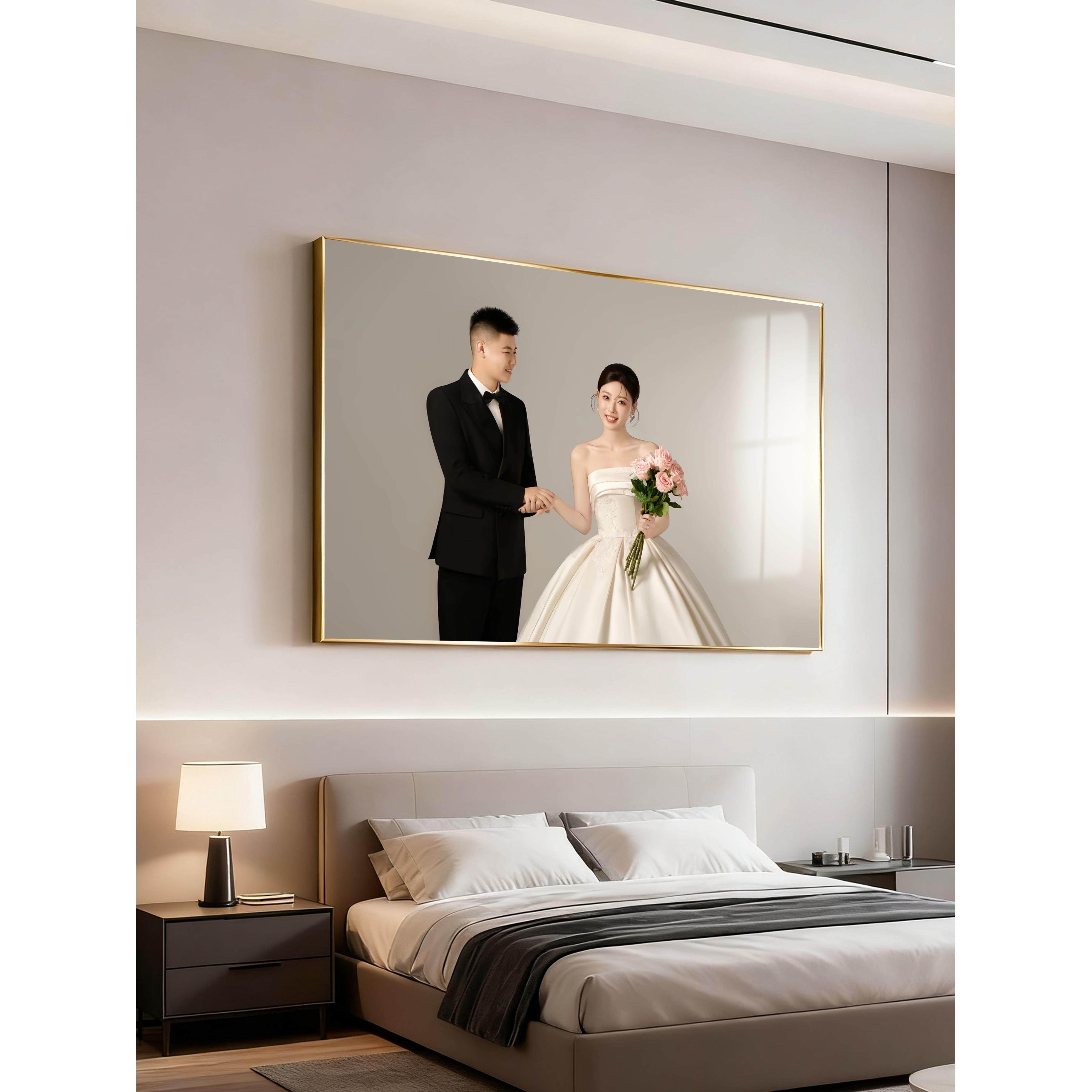 婚纱照相框挂墙洗照片做成相框床头卧室结婚照水晶全家福打印制作,家居饰品,相框/画框,淘宝优惠券,粉丝福利购,淘宝优惠卷