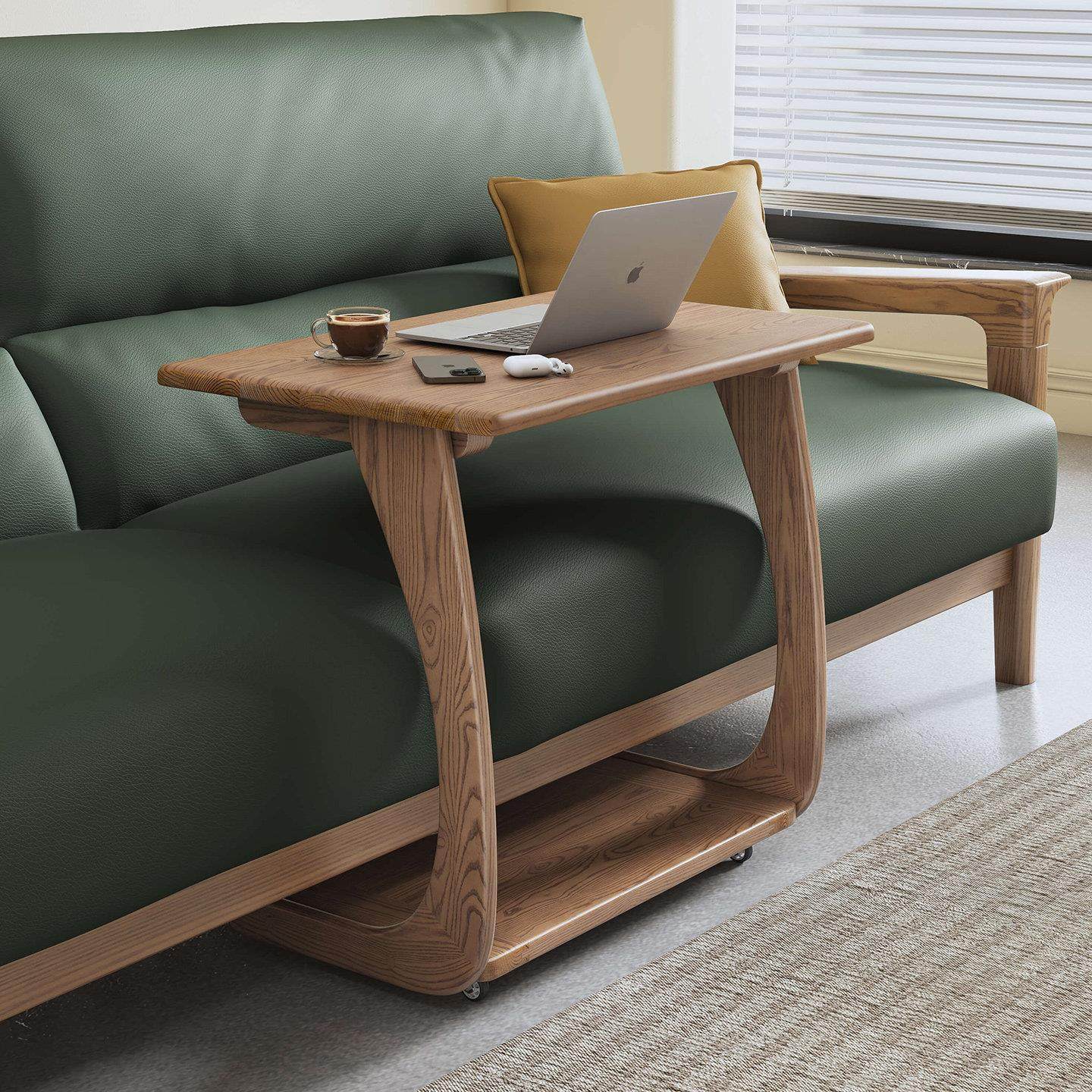 白蜡木实木边几可移动沙发角几带轮子儿童小书桌床边桌阳台休闲桌,住宅家具,移动边几/推车,淘宝优惠券,粉丝福利购,淘宝优惠卷