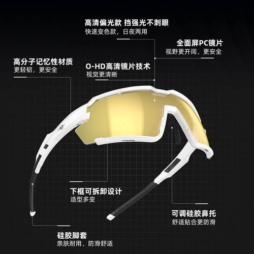 高特骑行眼镜男款女专业自行车公路车变色护目镜近视偏光防风太阳