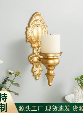 跨境北欧壁挂烛台黑色复古蜡烛台创意家居客厅墙面装饰蜡烛托摆件