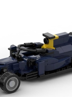 国产积木创意赛车MOC-60442方程式F1红牛 RB16小颗粒积木摆件