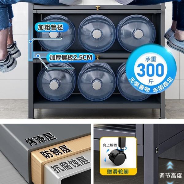 厨房置物架落地多层夹缝收纳柜置物柜多功能柜子微波炉烤箱储物柜
